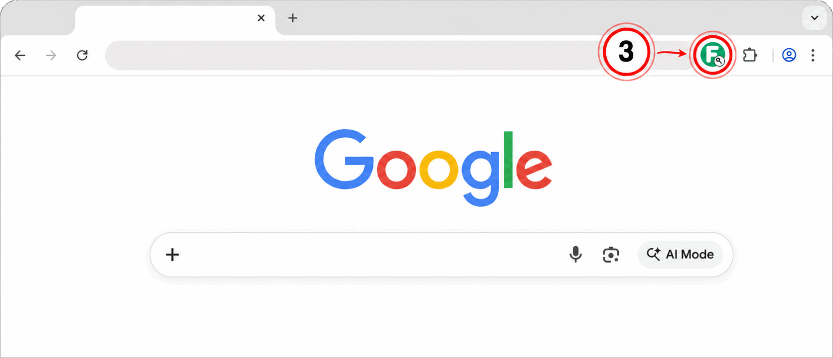 Chrome toolbar showing the pinned Fiverr Quick View extension icon